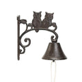 Heavy Duty Cast Iron Wall Bell - Retro Owl Hand Bell Wall Decor - Indoor Outdoor Garden Doorbell - Shape A