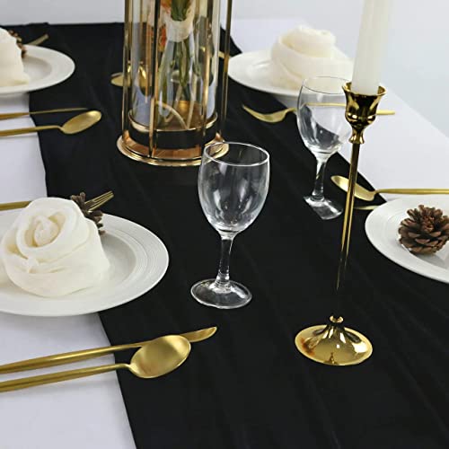 Black Velvet Table Runner 5 Pack 20x120 Inch Wedding Reception Decor