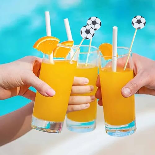 Soccer Ball Cocktail Picks - Black & White, 4.7 Inches, 120 Pcs