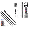 Pre-Cut LED Strip Lights Kit with RF Remote, Power Supply, Connectors - 12 Inch RGB Accent Lighting for TV, Home, DIY