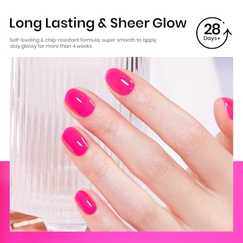 Beetles Neon Hot Pink Gel Nail Polish - Vibrant Night Variation 15ML