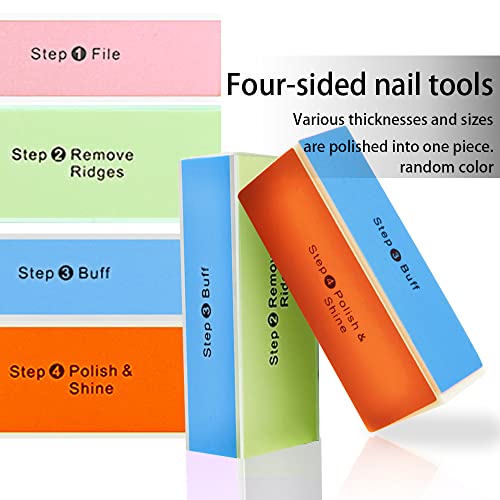 4-Way Shiny Nail Buffer Block - 1 Count Professional Nail Care Tool