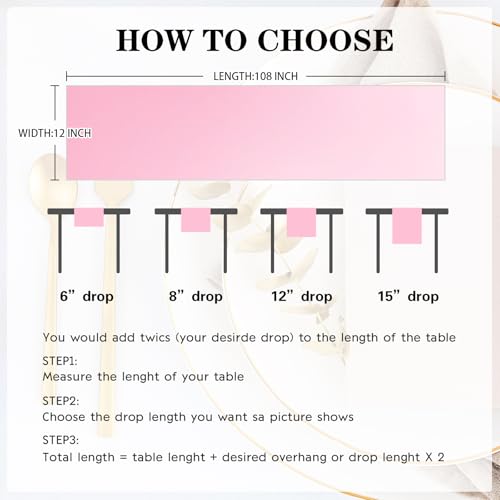 Pink Satin Table Runner 12x108 Inch Pack of 10 - Wedding & Party Decor