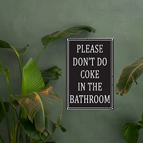 Funny Bathroom Rules Metal Tin Sign - Man Cave Wall Art - Variation 09