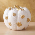 White and Gold Resin Pumpkin Decor - Fall Table Centerpiece - Variation of THIS listing