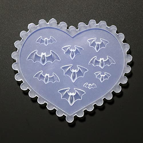 3Pcs Nail Art Silicone Molds for 3D Skull Ghost Bat Design DIY Manicure