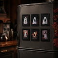 Halloween Ghost Fridge Magnets Set - Wooden Framed Cartoon Wall Decor for Kitchen & Refrigerator
