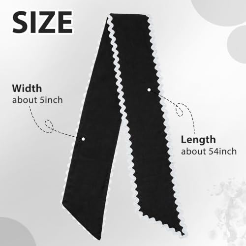 Black Wreath Sash for Front Door - 2 Pack Halloween & Holiday Decorations