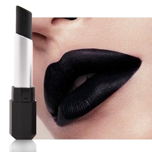 Black Cream Matte Lipstick Stick for Women - Lip & Face Paint - Black 01