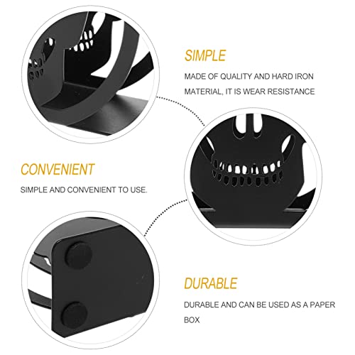 Halloween Skull Cocktail Napkin Holder Black Iron Decor for Kitchen & Party