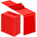 Bright Red Satin Table Runner 24 Pack, 12 x 108 Inch Party Decor - Variation of THIS listing
