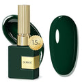 15ML Deep Green Gel Nail Polish - Same Color, Soak Off, Long-Lasting Manicure