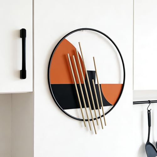 Large 3D Metal Wall Decor - Geometric Circular Wall Sculpture for Bedroom Living Room - 22.4"H x 19.7"W - Modern Luxury Wall Art - Variation of THIS listing