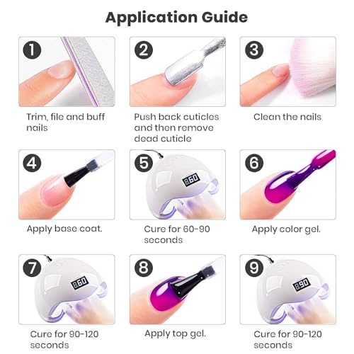 Color Changing Gel Nail Polish 15ML Dark to Bright Purple Mood Temperature Effect - RAR699