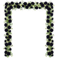 Artificial Rose Garland Set with Eucalyptus - Black Seeded Eucalyptus - 8 Pack 6.56ft Wedding & Party Decor