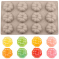 Halloween Pumpkin Silicone Candy Molds - 12 Cavities Food-Grade Baking Mold