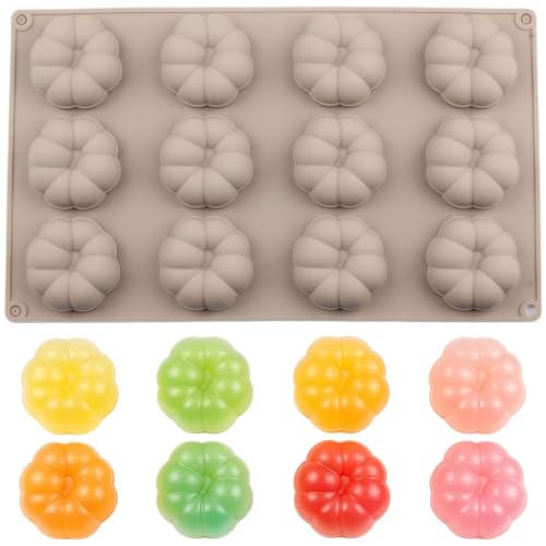 Halloween Pumpkin Silicone Candy Molds - 12 Cavities Food-Grade Baking Mold