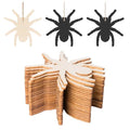 DIY Unfinished Wooden Spider Ornaments - Halloween Christmas Party Decorations, 20pcs