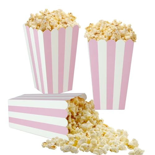 Pink Popcorn and Candy Boxes 24 Pack - Carnival Party Supplies
