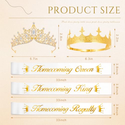12 Pcs Homecoming Sashes Set for Court & Decorations