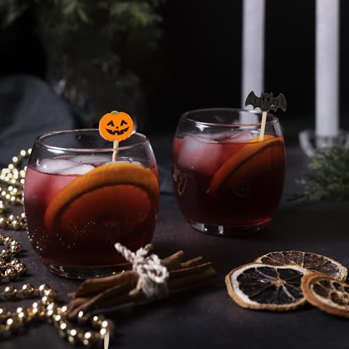 Halloween Toothpicks 200 Pcs - Bamboo Cocktail Picks for Appetizers & Drinks - Halloween Party Decorations - Variation of Halloween Picks