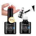 UV Nail Glue Gel 32ML - Strong Press-On & Extension Adhesive, 2pcs 16ML Set