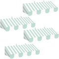4 Pack Carnival Theme Wall Awnings - Stripe Mint White, 24.8 x 8.3 Inches, Party Decor