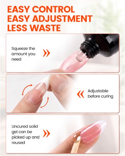 Solid Nail Glue Gel 15ML for Press-On Nails & Tips - Strong Bond, DIY Friendly