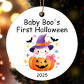 Baby First Halloween Christmas Ornament - Funny Pumpkin Ghost Gift