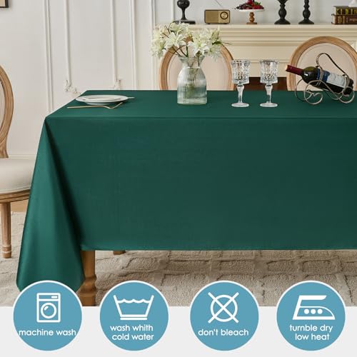 Green Rectangle Tablecloth 2 Pack 90x132 Inches for 6ft & 8ft Tables - VidaFete