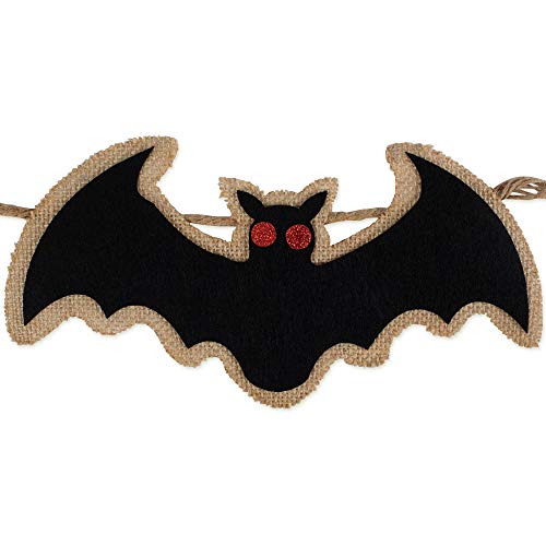Halloween Bat & Pumpkin Garland - 72-Inch Indoor & Porch Decor - Spooky Fall Decorations