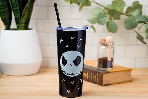 Nightmare Before Christmas 22oz Double Walled Tumbler with Straw - Seriously Spooky
