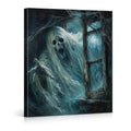 Halloween Wall Art Decor Ghost Face Poster 8x10 Inch Framed - Variation D
