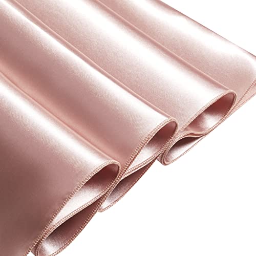 Square Satin Table Cover - Rose Gold, 52 x 52 Inches, Party Decor