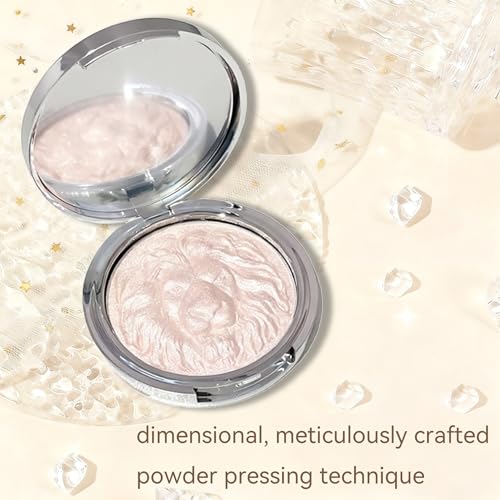 K'APEINE Pink Highlighter Palette with Glitter Eyeshadow - Sparkling Face Makeup Kit