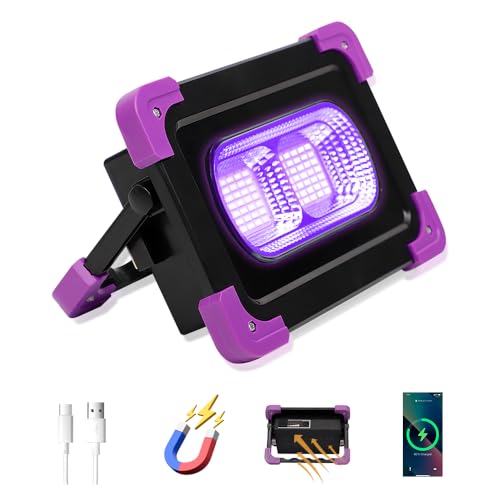 Solar Rechargeable LED Black Light - 395nm Neon Glow for Parties & Body Paint - Variation 1