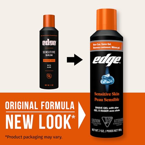 Edge Shaving Gel for Men with Sensitive Skin - 7 oz, 6 Pack - Cooling & Moisturizing