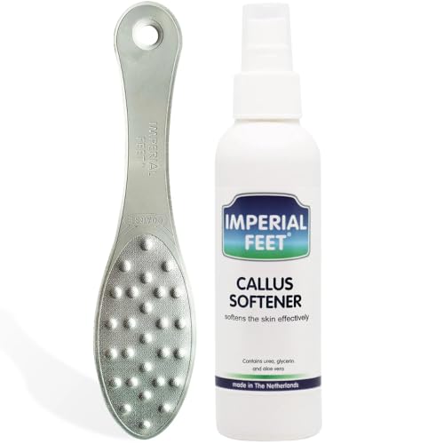 Imperial Feet Callus Remover Set with Spray & File - Dry Cracked Heel Care