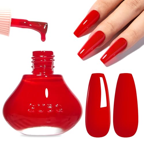 Red Nail Polish 12ml Quick Dry Lacquer for Nail Art & Manicure