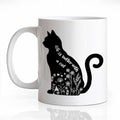 Funny Life Is Better With A Cat Ceramic Coffee Mug - Black/White - 11oz