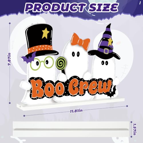 Cute Ghost Wooden Halloween Table Decorations - White Ghost