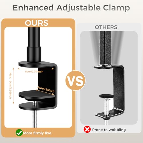 Adjustable Over Table Rod Stand with C-Clamps for Photo Backdrops & Decorations