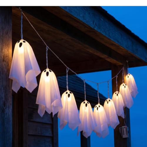 Halloween Ghost Hanging Decorations Set - Glowing Outdoor & Indoor Ornaments