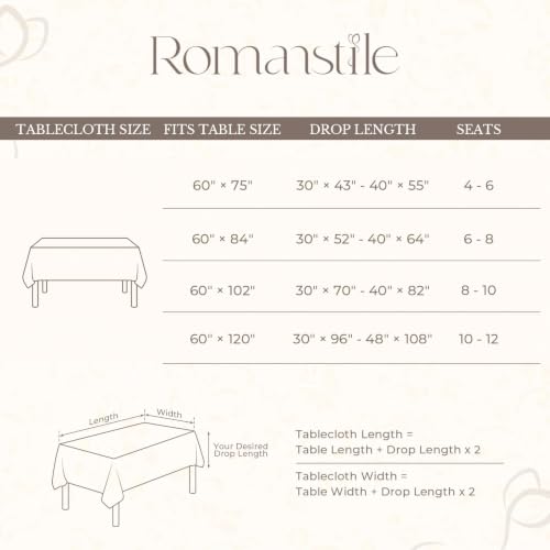 Romanstile Fall Gingham Tassel Tablecloth - Orange Plaid, 55x70 Inch Rectangular