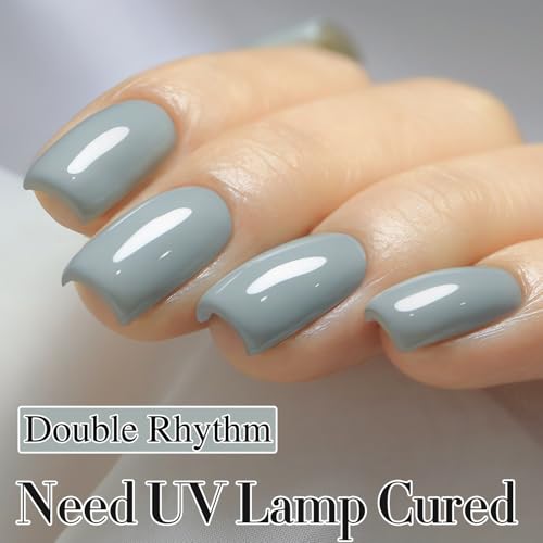 Double Rhythm Milky Gray 15ML Gel Polish - Same Color Soak Off Nail Art