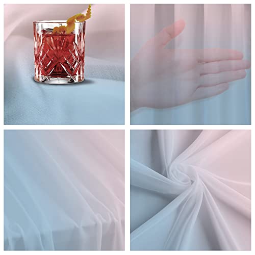 Pink Blue Ombre Chiffon Table Runner 10ft Wedding & Event Decor