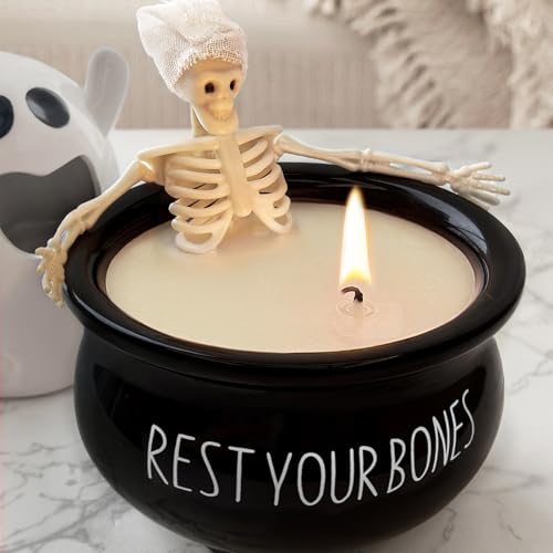 Halloween Skeleton Candle with Cinnamon Scent - Indoor Decor