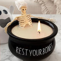 Halloween Skeleton Candle with Cinnamon Scent - Indoor Decor