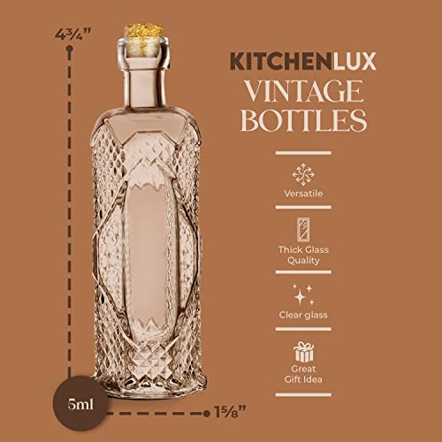 Mini Glass Bottles with Corks 12-Pack Assorted Shapes for Crafts and Decor