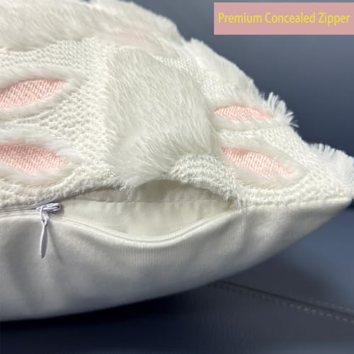 Easter Pillow Covers Set of 2 18x18 Soft Plush Hidden Zipper Spring Decor Variation P